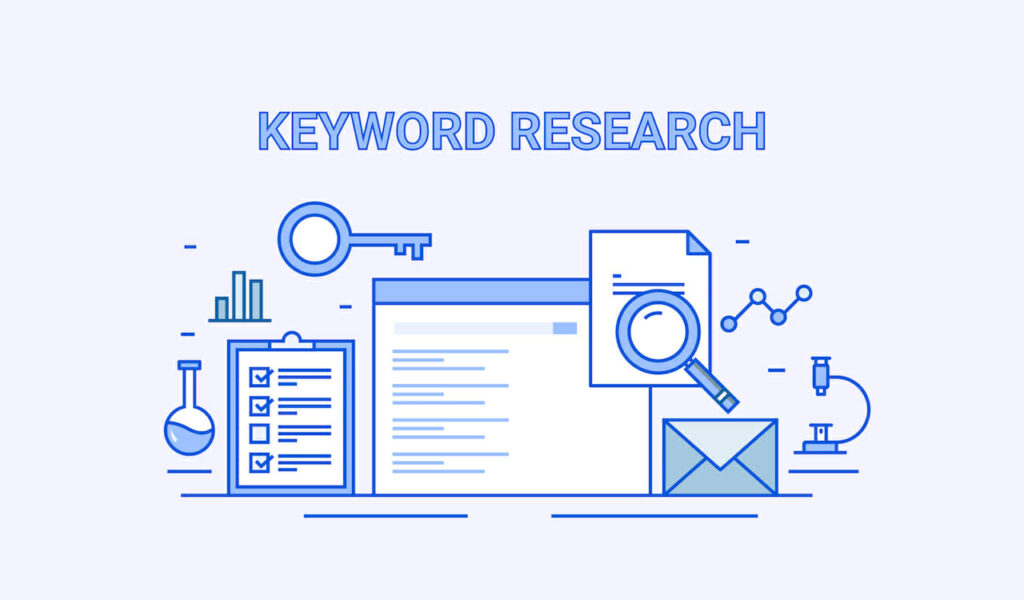 SEO specialist performing keyword research using SEO tools